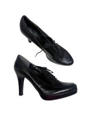 Nine West Black Oxford Tie Up Heels – Women’s Size 9 – Barely Worn
